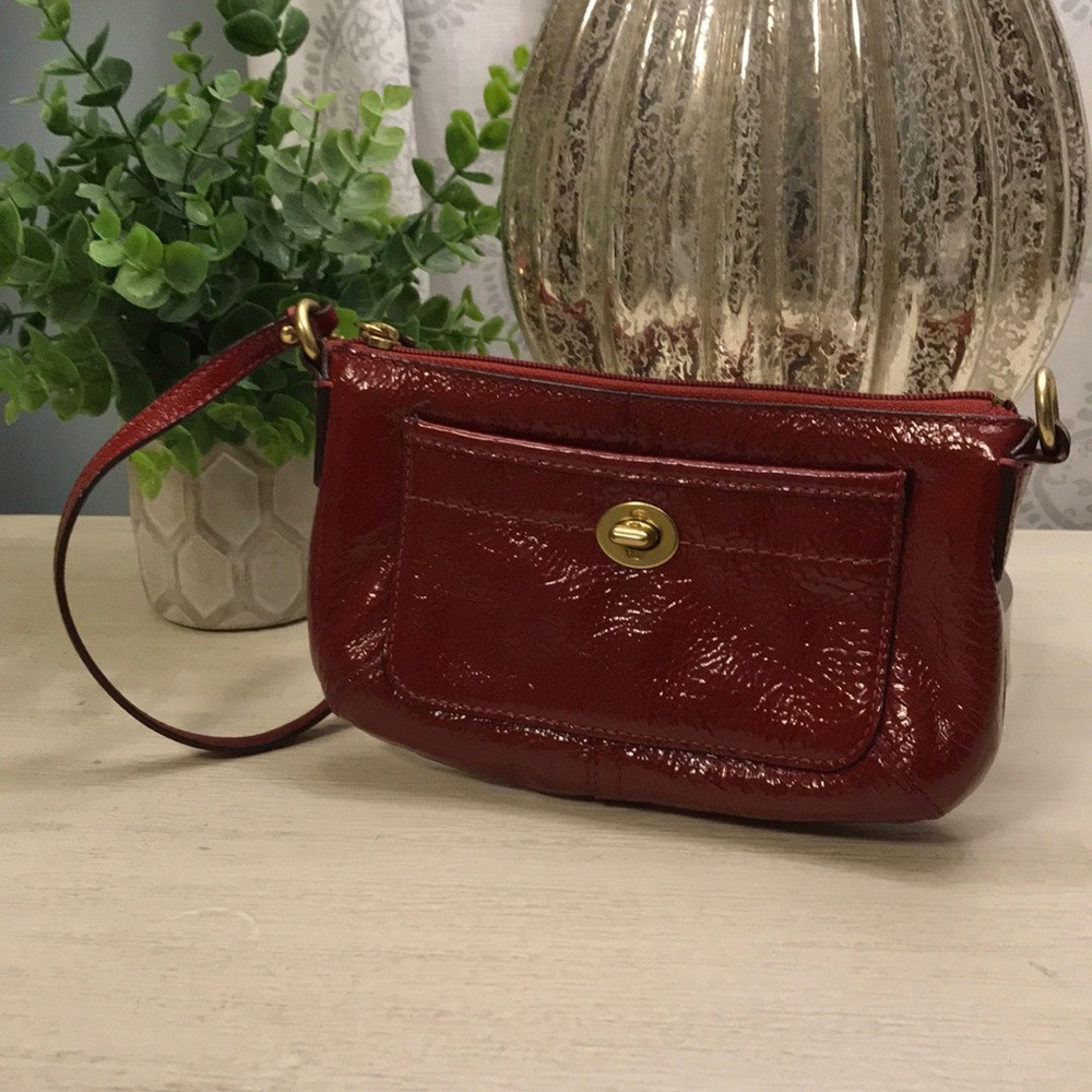 🚫SOLD • COACH • Dark Red Patent Leather